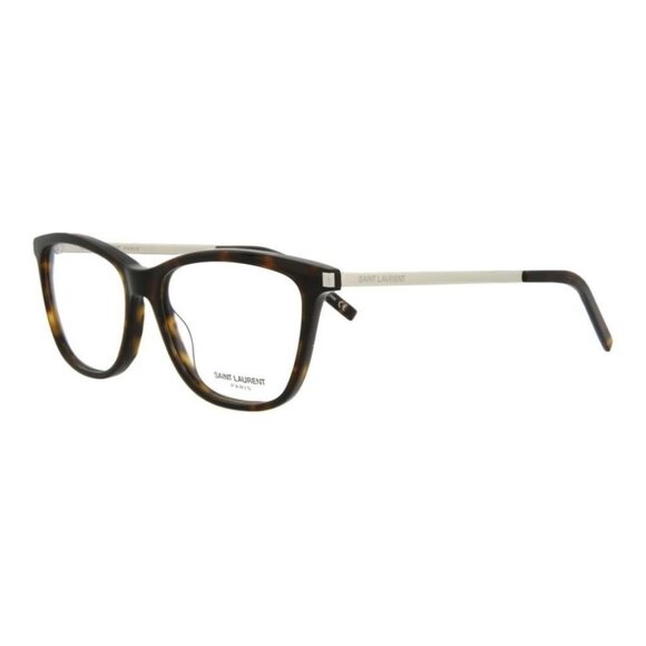 Saint Laurent Womens Square/Rectangle Havana Silver Transparent Fashion - Picture 1 of 4